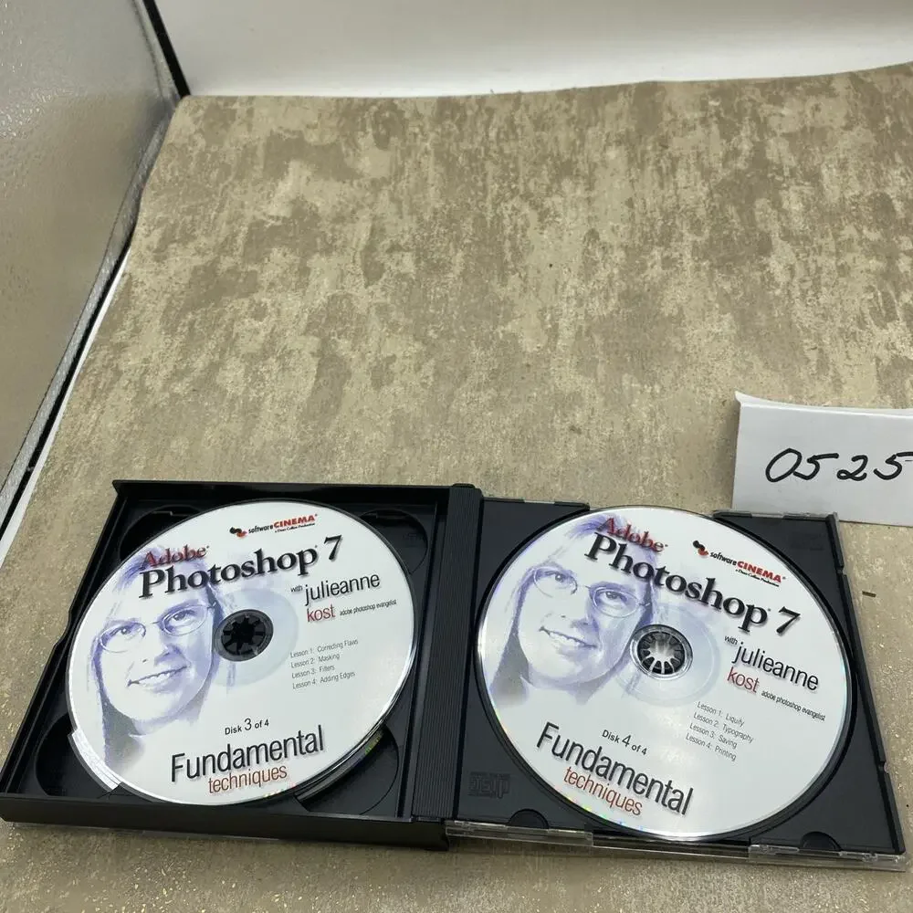 Adobe Photoshop 7 Fundamental Techniques Software - By Julieanne Kostyra-4CD’s